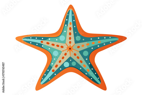 red starfish on white background