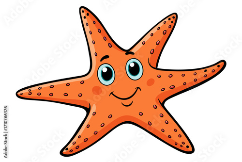 vector illustration of a starfish