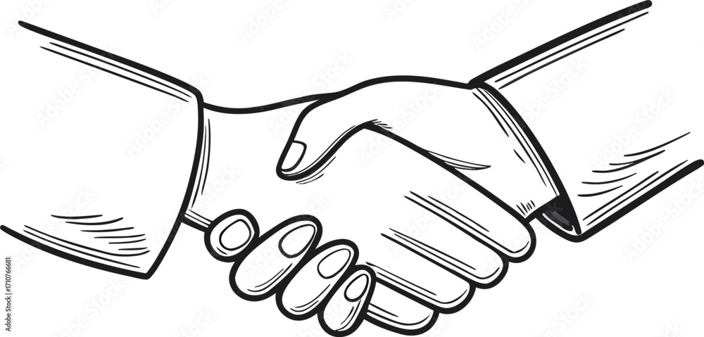 Fototapeta premium Handshake agreement partnership collaboration business