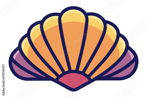 vector illustration of a seashell