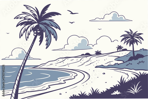 palm tree on the beach