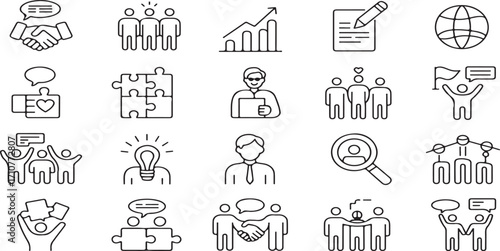 teamwork icons, collaboration icons, partnership icons, unity icons, group icons, puzzle icons, teamwork symbol, partnership symbol, cooperation icons, team building  vector illustration icon 