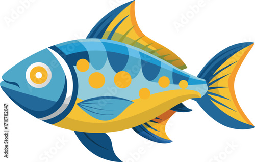 vector illustration of a fish