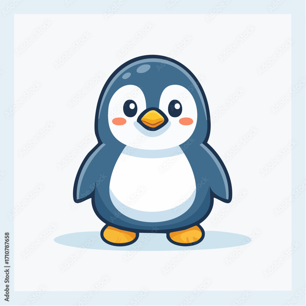 Naklejka premium Adorable Cartoon Penguin Illustration