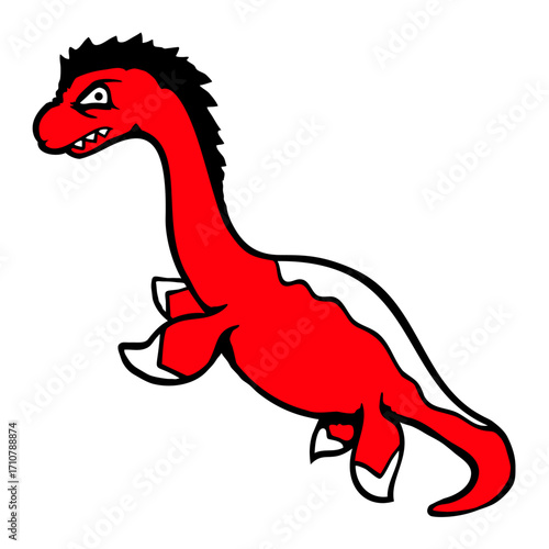Angry Plesiosaur Dinosaur Evil Mean Swimming Water Dino