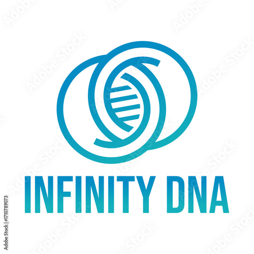 infinity dna flat minimalist logo design