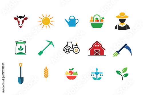 set of gardening tools