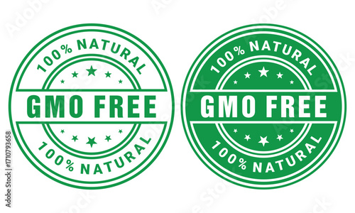 Gmo free logo design icon vector template