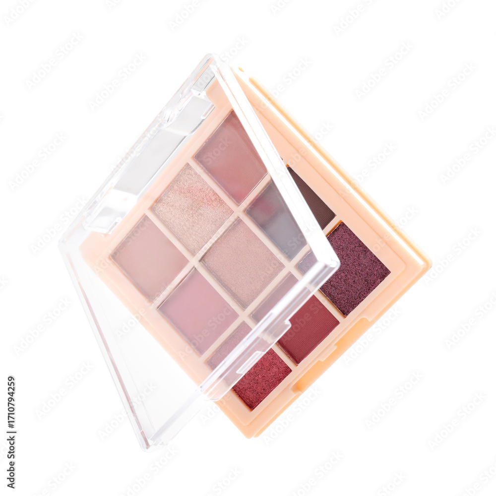 Fototapeta premium One beautiful eyeshadow palette isolated on white