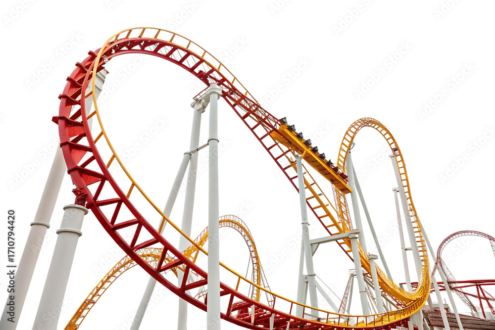 Obraz premium rollercoaster soaring through the sky 