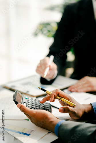 The financiers are calculating personal taxes for their customers