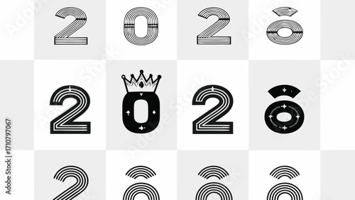 Creative 2026 New Year designs for cards posters and social media promotions and marketing campaigns