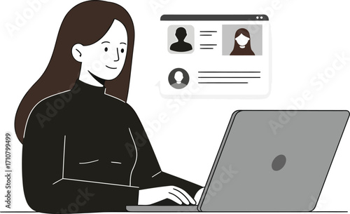Online Personal Profile Management Application Interface