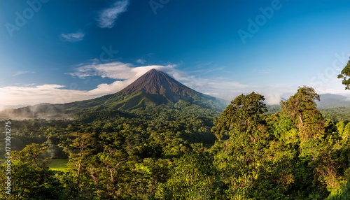 Landscape Image Taken In Chiriqui Panama The Baru Volcano Is Shown In The Background
