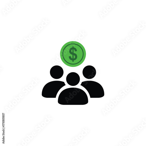 Collective Investment A visual representation of teamwork and financial goals with shared resources