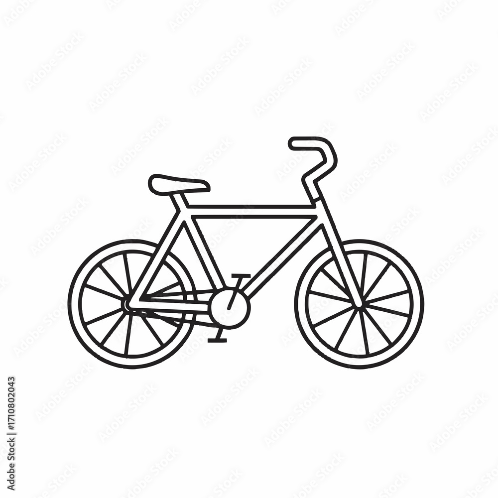 Fototapeta premium Bicycle Icon isolated on white background .generative ai