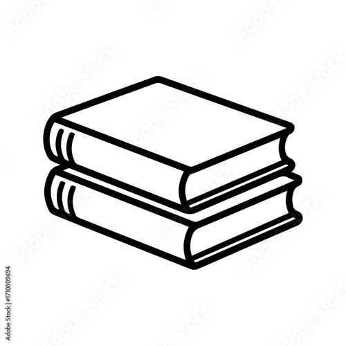 Stacked books icon evokes knowledge, learning, and literature, ideal for education, library, and academic themes, originally a scalable vector graphic