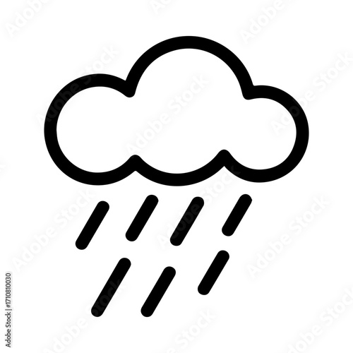 Forecast rain with this scalable vector graphic, perfect for weather apps, websites, and educational material conveying rainy days and meteorological concepts effectively