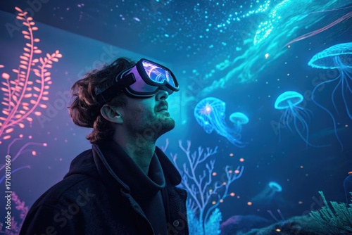 Exploring a Virtual Underwater World With Immersive Technology at Night