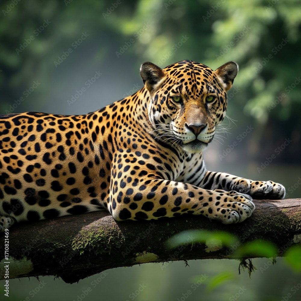 Fototapeta premium jaguar on a branch
