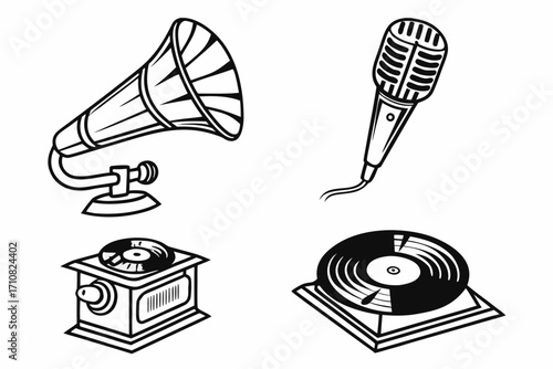 retro vintage gramophone