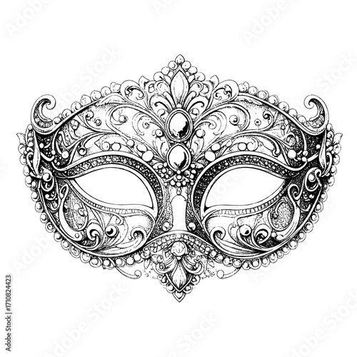 Venetian Mask – Filigree Swirl Ornament