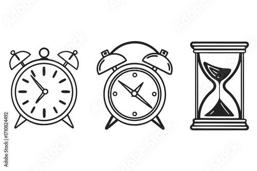 vector illustration of a clock