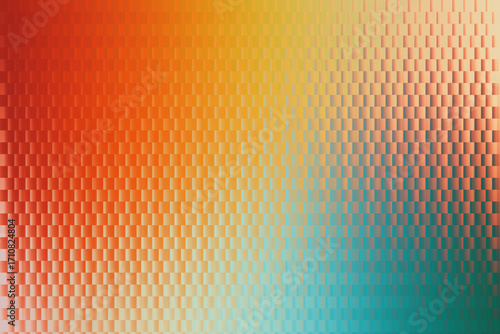 Textured geometric abstract background with a vibrant gradient from orange to teal