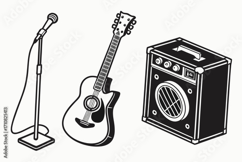 electric guitar vector illustration