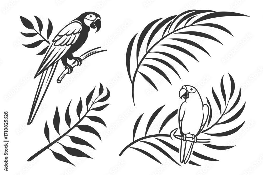 Naklejka premium birds on a branch