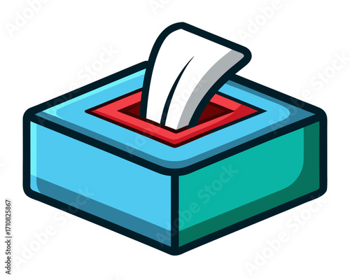 Tissue box vector icon,Tissue box  vector art white background