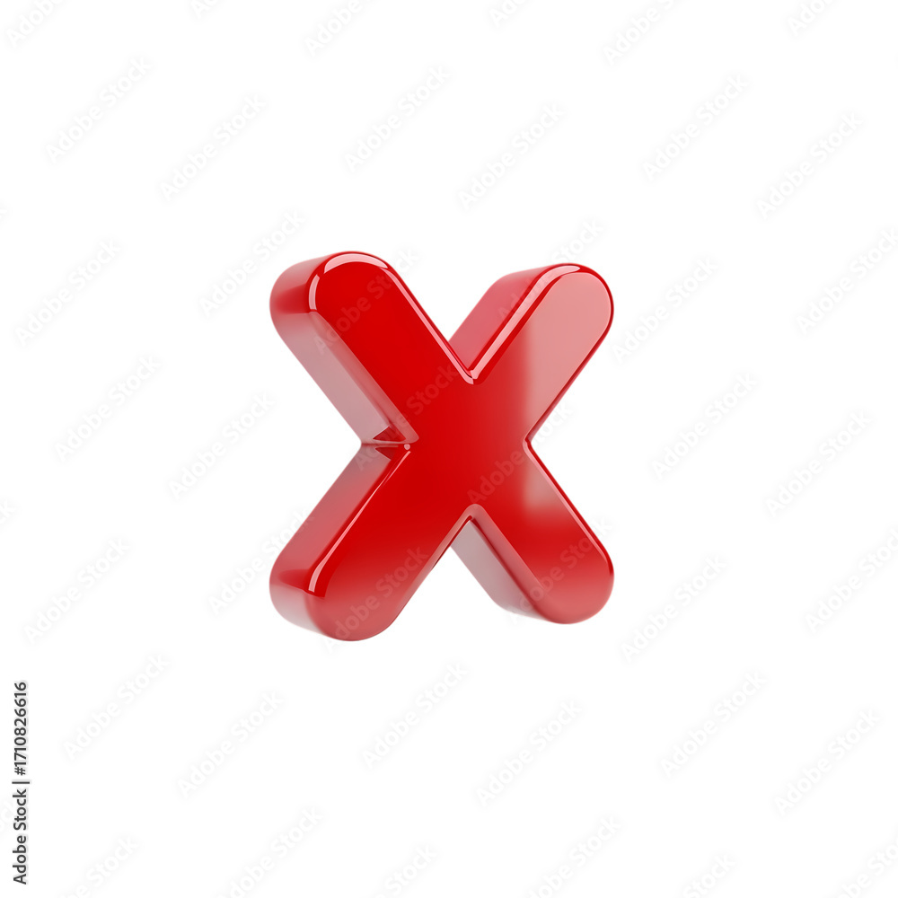 Obraz premium Sleek 3D Chrome Letter X: Perfect for Design Projects