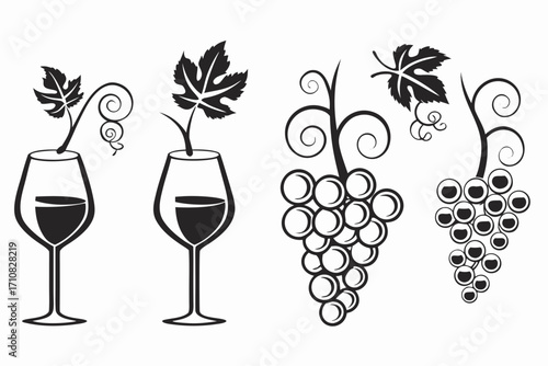 wine and grapes