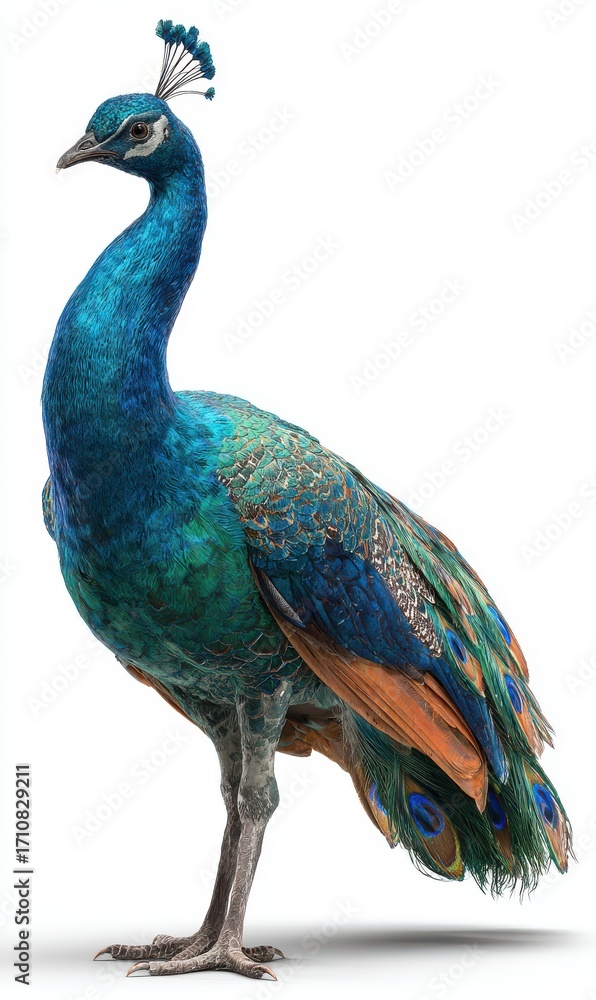 Obraz premium Vibrant Peacock with Stunning Feathers Unique Colors and Details