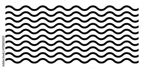 Black and White Wavy Lines Pattern Background