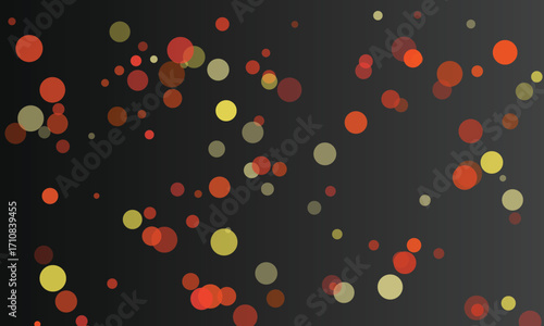 Minimalist abstract circles composition with earth tone colors on black background