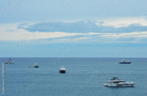 Many large and small yachts