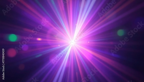 Blurred rainbow refraction overlay effect. Light lens prism effect on black background. Holographic reflection, crystal flare leak shadow overlay. Colorful rainbow disco ball light