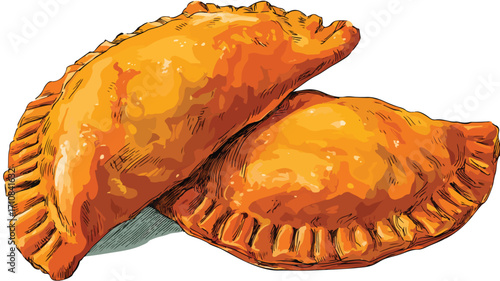 Colorful Jamaican Market Displaying Patties for Sale