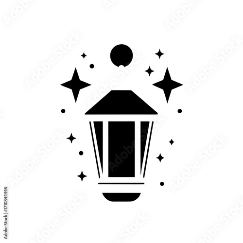 magical lantern icons  vector  colorful  white bac