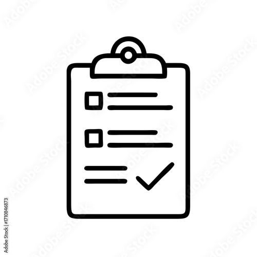 Checklist clipboard task management to do list planning survey form icon vector illustration graphic design