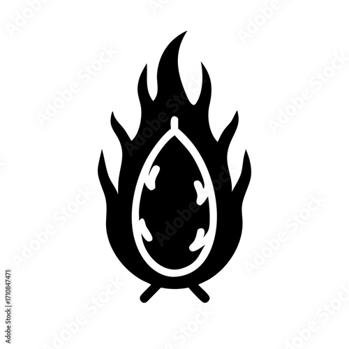 Burning clock illustration vector design, time is running out concept, deadline and urgency graphic element