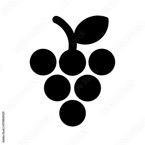 Grapes vector illustration of fresh fruit for wine making and healthy food designs simple black and white art