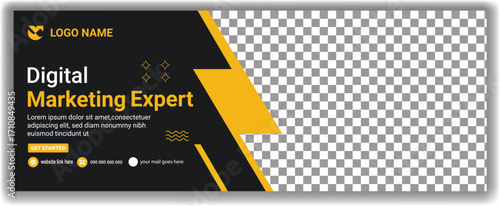 Professional Business Marketing Agency Cover Banner Creative Web Template Vector Design