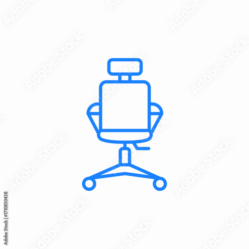 ergonomic office chair icon sign vector
