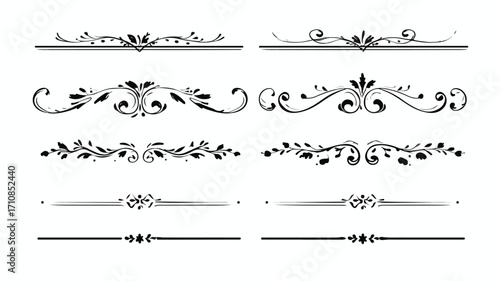 Elegant Black Chapter Dividers Set with Swirls for Professional Projects
