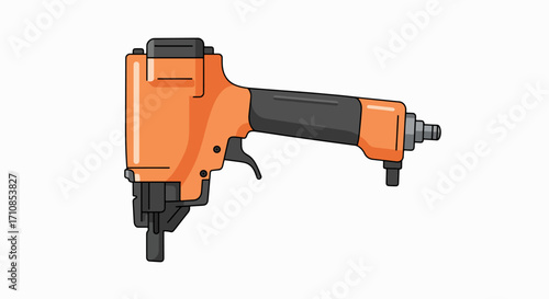 Power Your Projects: Compact Pneumatic Nailer Illustration