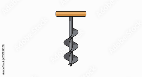 Earth Auger Drill: Gardening & DIY Tool Icon