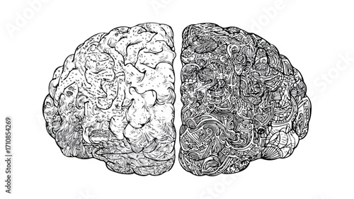 Brain Transformation Line Art: Understanding the Concept of Fixed vs Growth Mindset