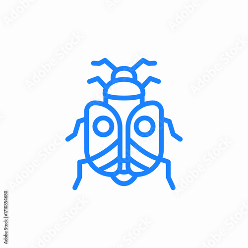bug insect icon sign vector